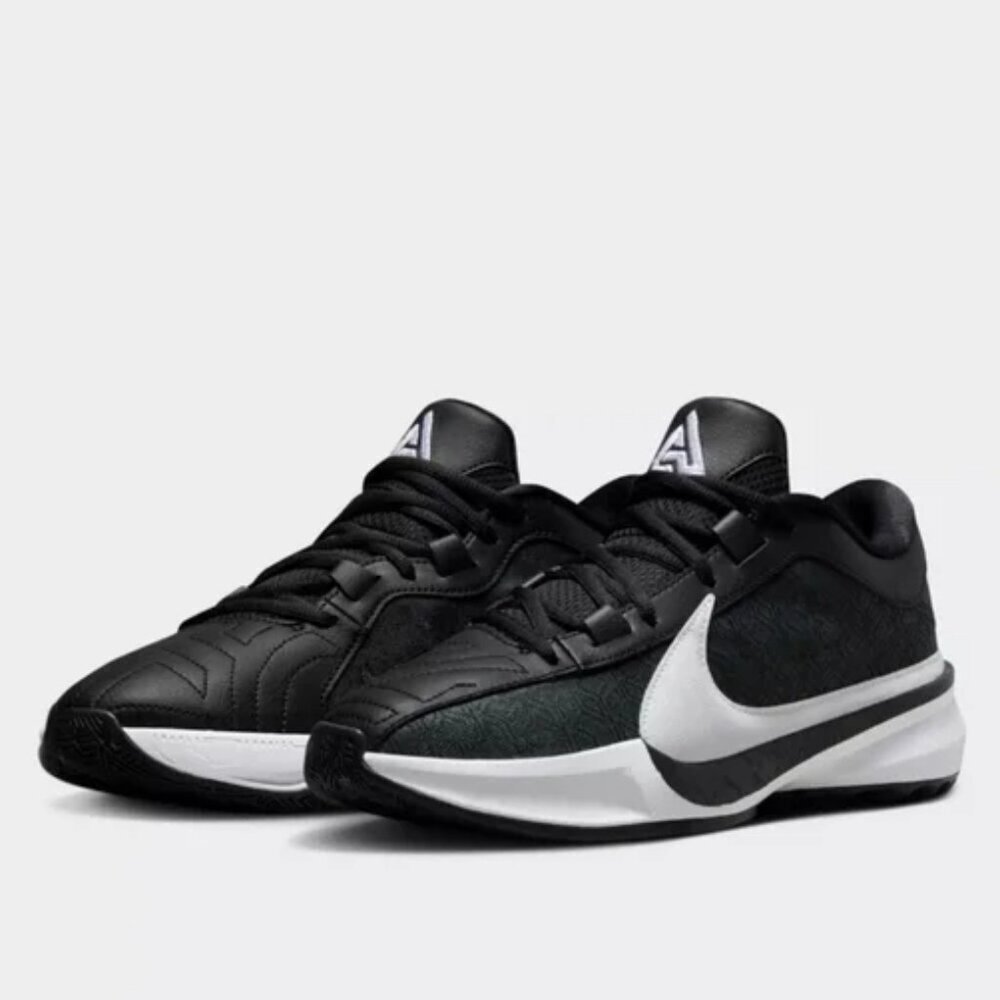Nike Zoom Freak 5 Team Shoes Giannis Basketball Black & White‎ Style DZ2946 001
